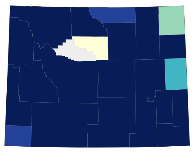 Long-billed Dowitcher county map