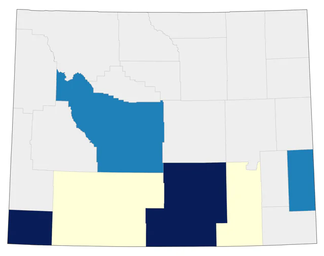 Mexican Duck county map