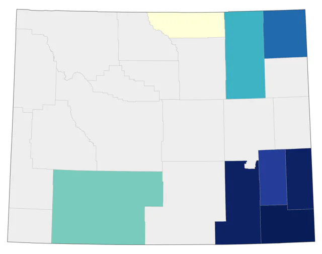 Mississippi Kite county map