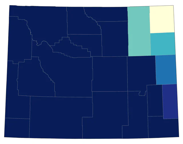Mountain Chickadee county map