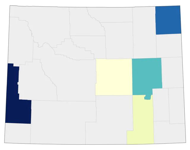 Mute Swan county map