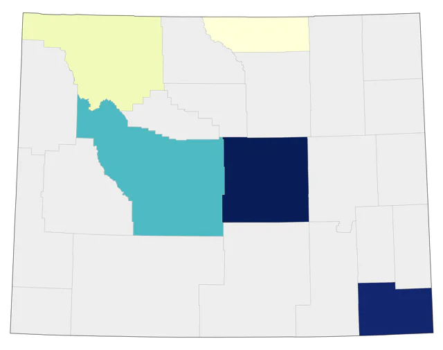 Northern Bobwhite county map
