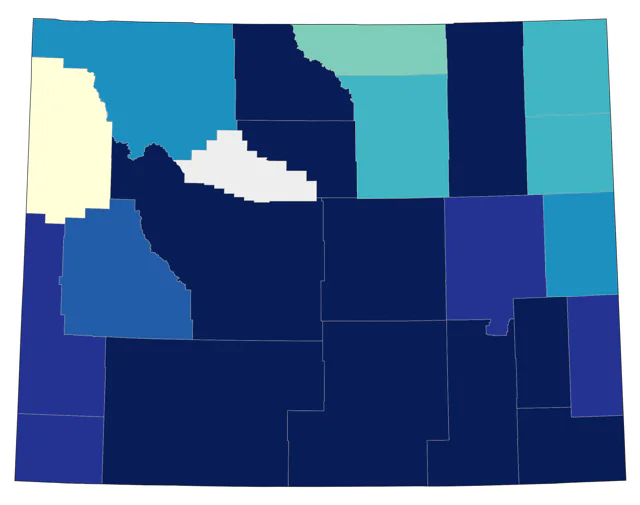Northern Mockingbird county map