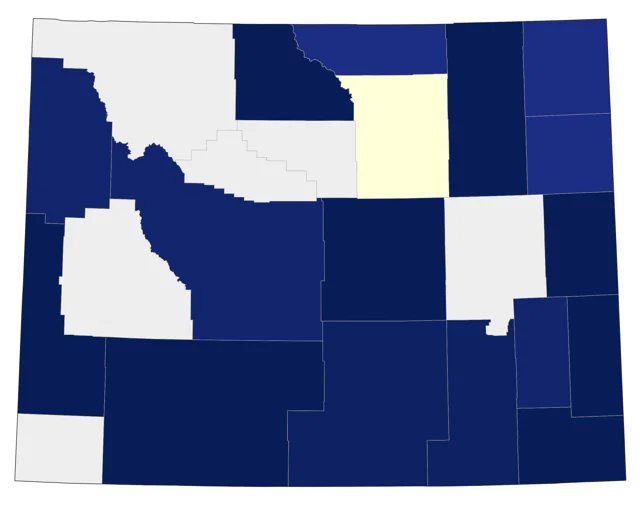 Northern Parula county map