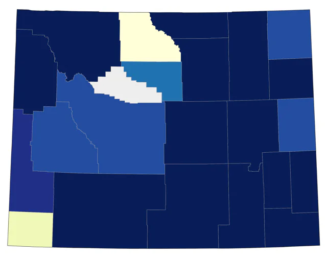 Northern Waterthrush county map