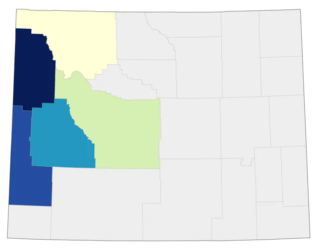 Pacific Wren county map