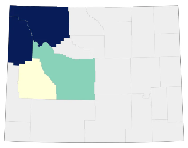 Pileated Woodpecker county map