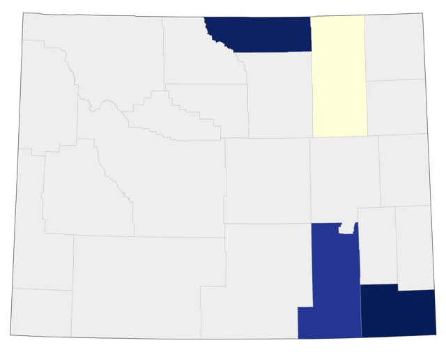 Pine Warbler county map