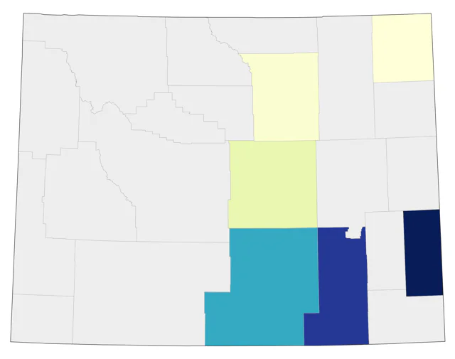 Piping Plover county map