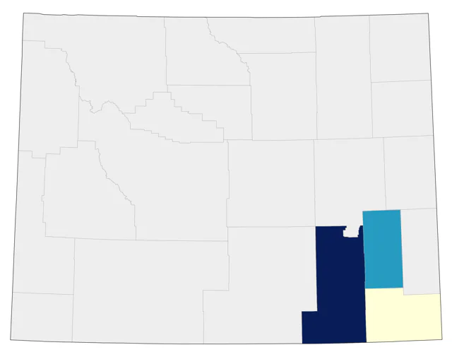 Prairie Warbler county map