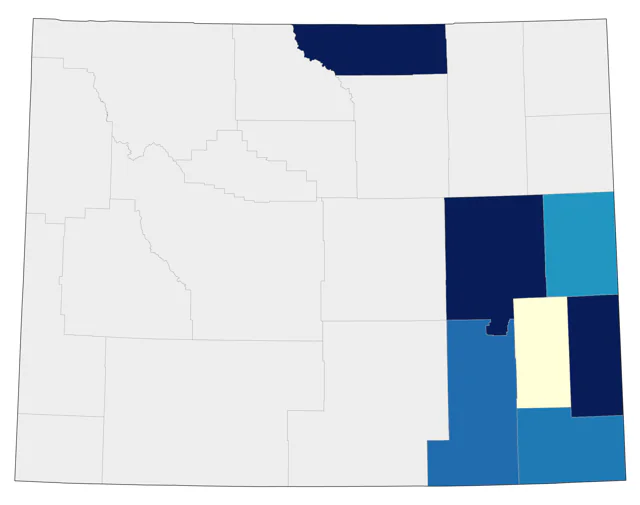 Red-bellied Woodpecker county map