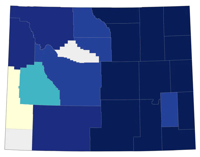Red-eyed Vireo county map