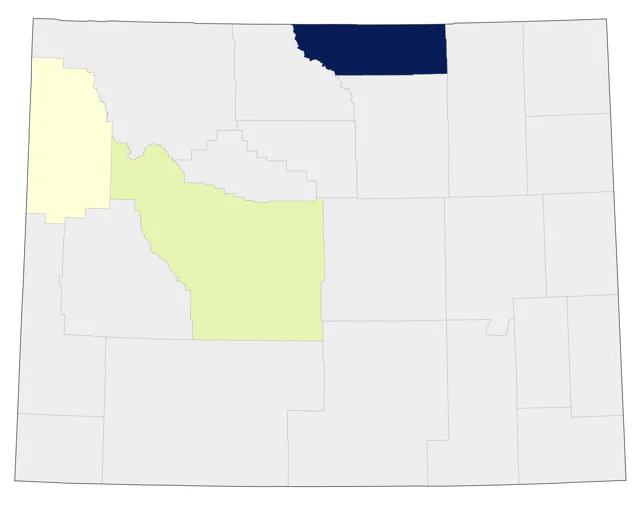 Rivoli's Hummingbird county map