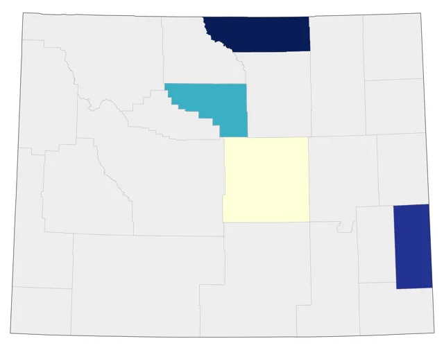 Ruby-throated Hummingbird county map