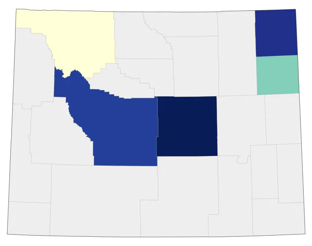 Ruddy Turnstone county map