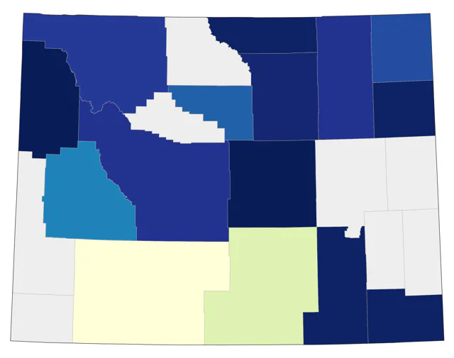 Rusty Blackbird county map