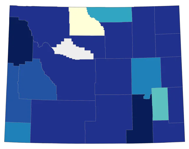 Snow Bunting county map
