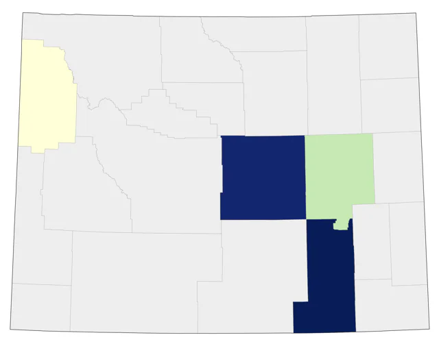 Tricolored Heron county map