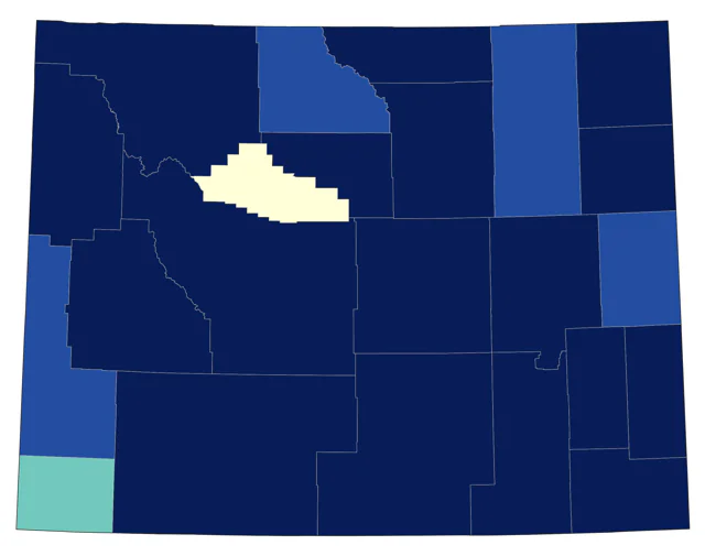 White-breasted Nuthatch county map