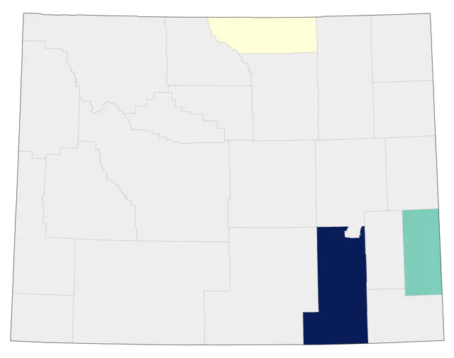 White Ibis county map
