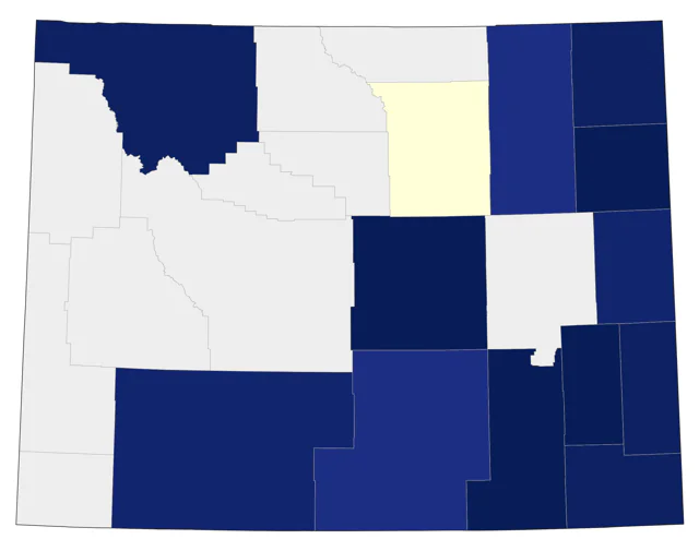 White-rumped Sandpiper county map