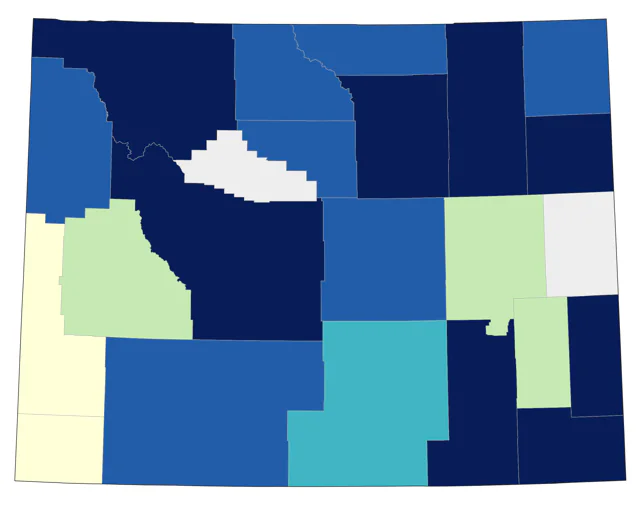 White-throated Sparrow county map