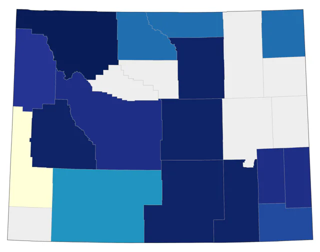 White-winged Scoter county map