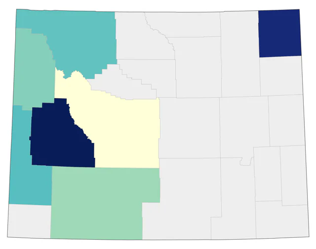 Whooping Crane county map
