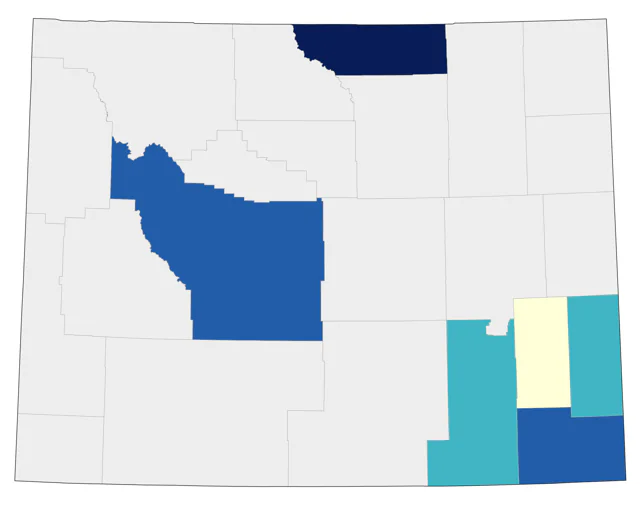 Winter Wren county map