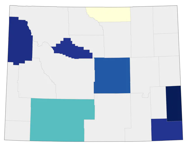 Wood Thrush county map