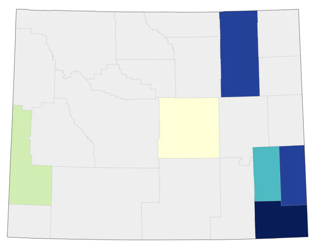 Worm-eating Warbler county map