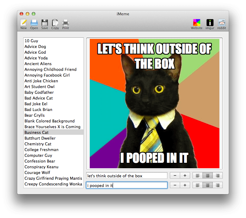 business cat meme box